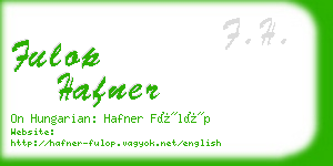 fulop hafner business card